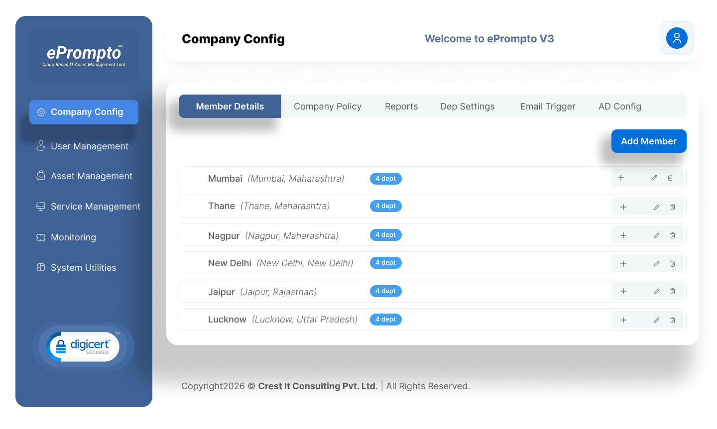 Company Config overview